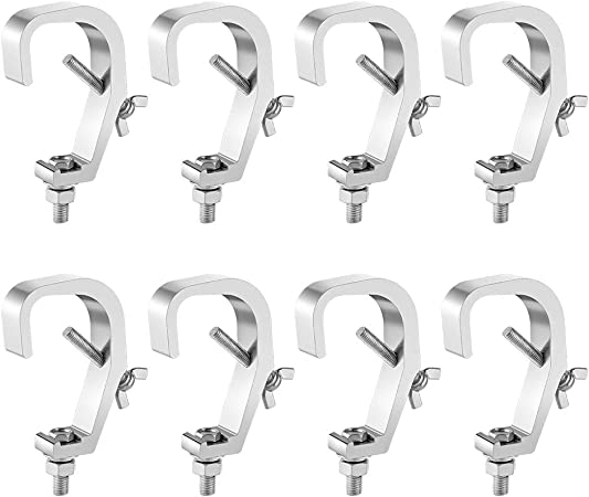 Photo 1 of 1.18 -2 Inch Truss Clamp Stage Lights Clamp, 8PCS WorldLite Premium Stage Lighting C Clamps for DJ Lighting Par Lights Spot Lights, Fit for 30-50mm OD Tube / Pipe, Heavy Duty 110lb Load Capacity
