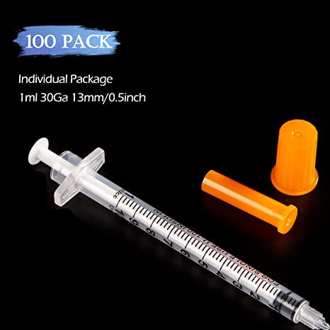 Photo 1 of 1ml with 30Ga 1/2inch 13mm Disposable Supplies Individually Sealed (100)
