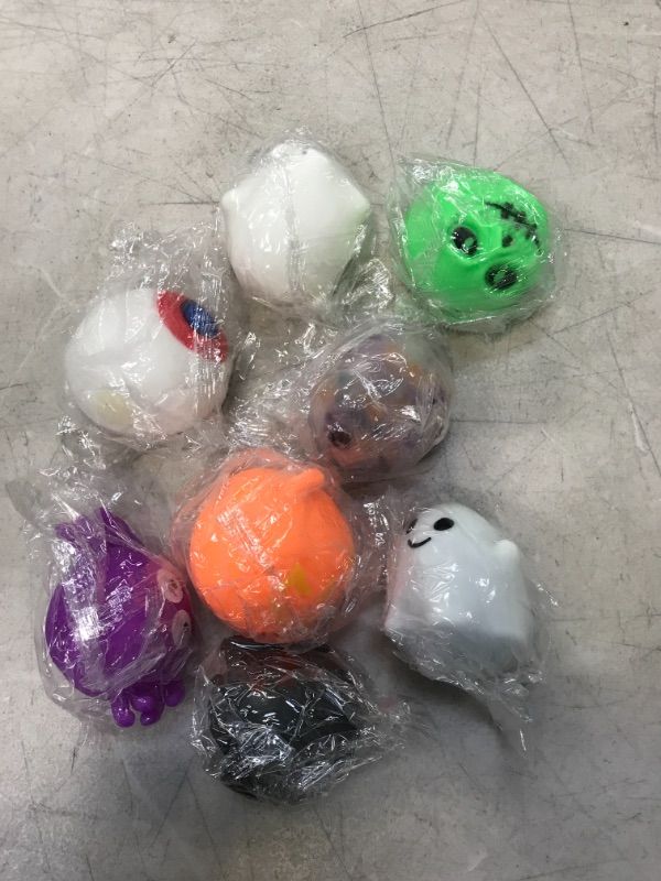 Photo 2 of 8 Pack Halloween Sensory Stress Ball Pack for Kids Girls Boys, Squeeze Toy with Water Beads to Stress Reliever,Great for Kid Party Favors,Halloween Miniatures,Halloween Party Decorations (Halloween)