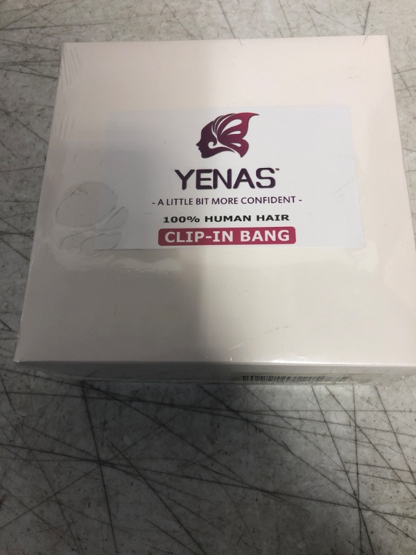 Photo 2 of YENAS Human Hair Clip In Bangs for Women Natural Virgin Remy Hair Soft Human Hai Bouncy Hair Color Natural Color 1-613 Full Color Matched Free Styles White clip in bang human hair (9 Inch, 613P) * Factory sealed
