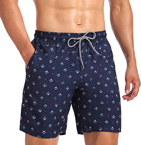 Photo 1 of Biwisy Mens Swim Trunks Quick Dry Beach Shorts Mesh Lining Swimwear Bathing Suits with Pockets - XL 
