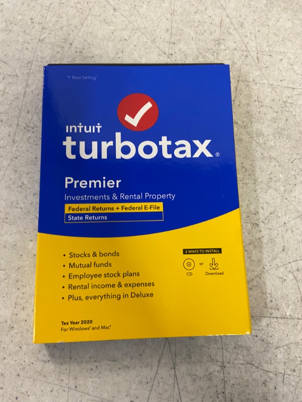 Photo 2 of [Old Version] TurboTax Premier 2020 Desktop Tax Software, Federal and State Returns + Federal E-file [Amazon Exclusive] [PC Download]
