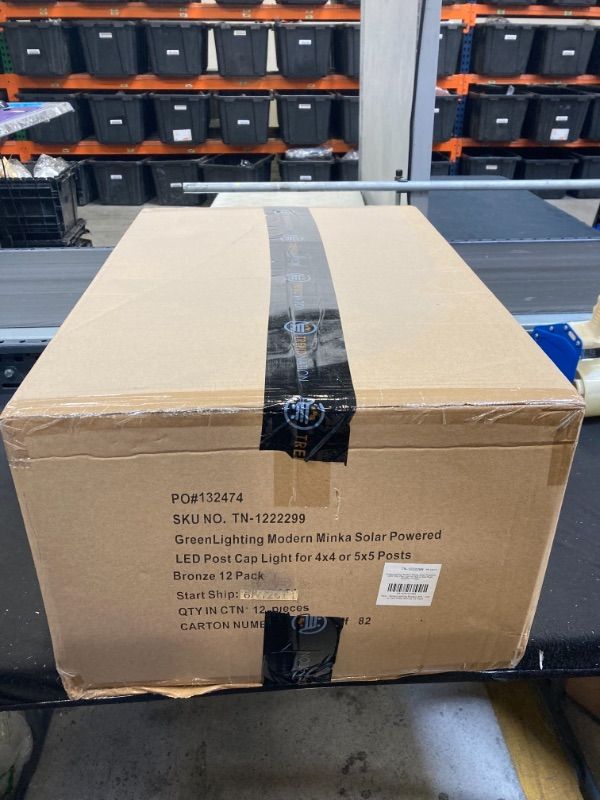 Photo 1 of Green Lighting 12 Pack Modern Minka Solar Powered 20 Lumen LED Post Cap Light for 4x4 or 5x5 Posts (Bronze)
 ***FACTORY SEALED***