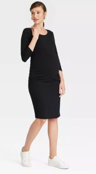 Photo 1 of 3/4 Sleeve Essential T-Shirt Maternity Dress - Isabel Maternity by Ingrid & Isabel™
XS