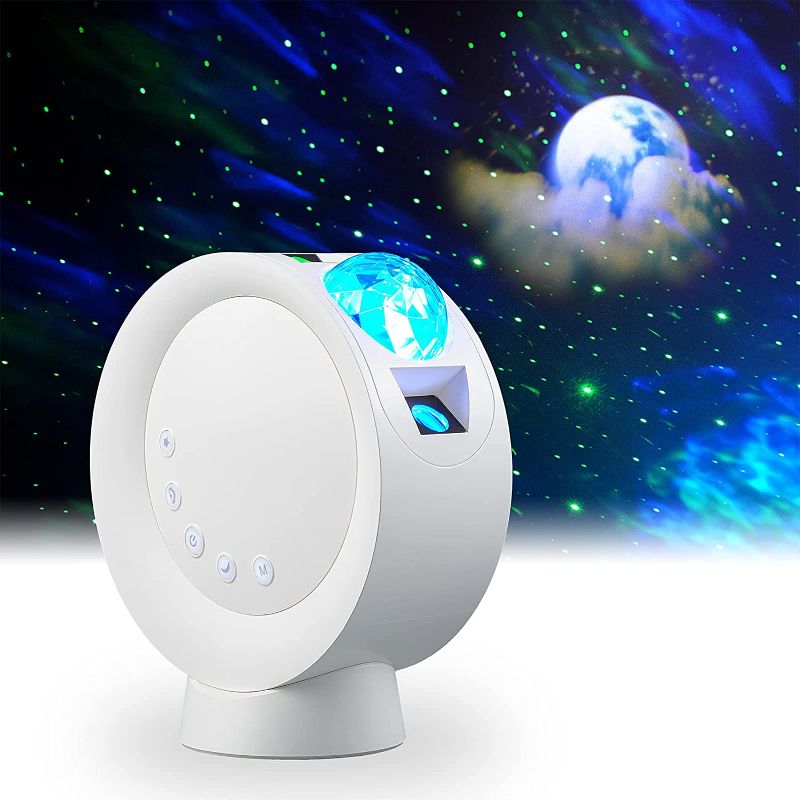 Photo 1 of LitEnergy LED Sky Projector Light, Galaxy Lighting, Nebula Star Night Lamp with Base and Remote Control for Gaming Room, Home Theater, Bedroom , or Mood Ambiance (White)
