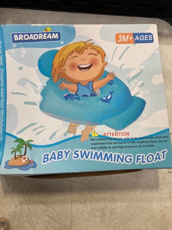 Photo 1 of Baby Pool Float with Canopy, Baby Swimming Float Add Tail No Flip, Infant Pool Float, Inflatable Toddler Pool Float with Toys for Age of 3-36 Month (Large)

