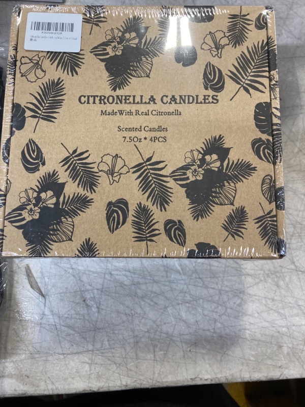 Photo 1 of citronella candles 4 PACK   -- FACTORY SEALED --
