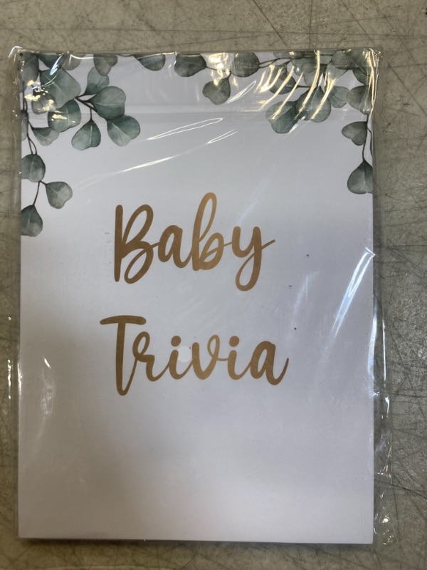 Photo 2 of Baby Trivia Baby Shower Game, Gender Reveal Party Supplies, Greenery Gender Neutral Party Decorations,– 30 Game Cards 1 Answer Card. (bb005-yx02)
