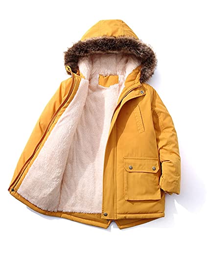 Photo 1 of DILIBA Boy's Winter Warm Padded Puffer Jacket Coat Thicken Hooded Parka Jacket  -- SIZE 12-14 YEARS OLD --
