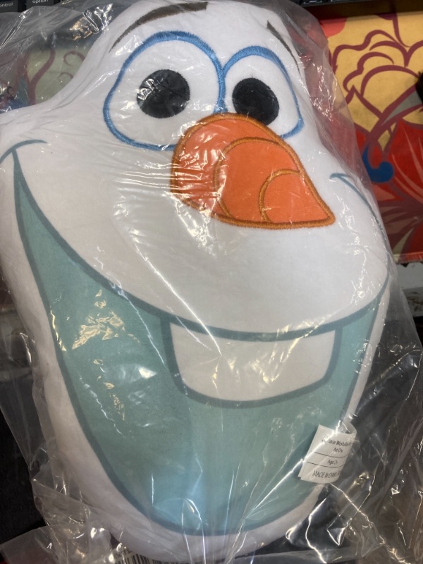 Photo 2 of  Disney Frozen 2 Character Head 16.5-inch Plush Olaf Soft Pillow Buddy Toy