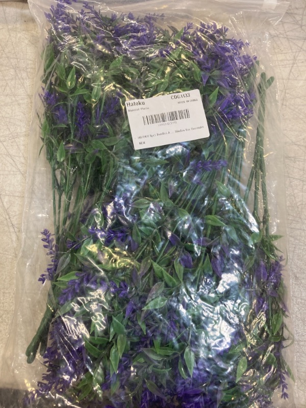 Photo 2 of 9 Bundles Artificial Flowers Outdoor Fake Lavender UV Resistant Plants Faux Plastic Purple Flowers for Home Window Box Indoor Outdoor Decor
