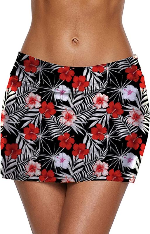 Photo 1 of Alex Vando Womens Swim Skirt Solid Color Waistband Swim Shorts Bathing Suit Bottom SIZE 2XL
