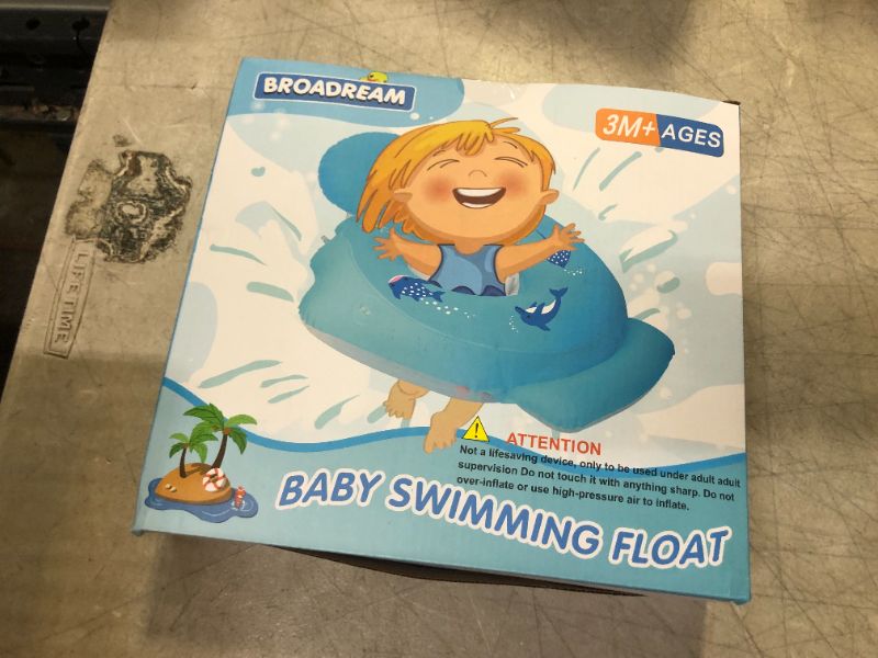 Photo 1 of Baby Pool Float with Canopy, Baby Swimming Float Add Tail No Flip, Infant Pool Float, Inflatable Toddler Pool Float with Toys for Age of 3-36 Month (Large)
