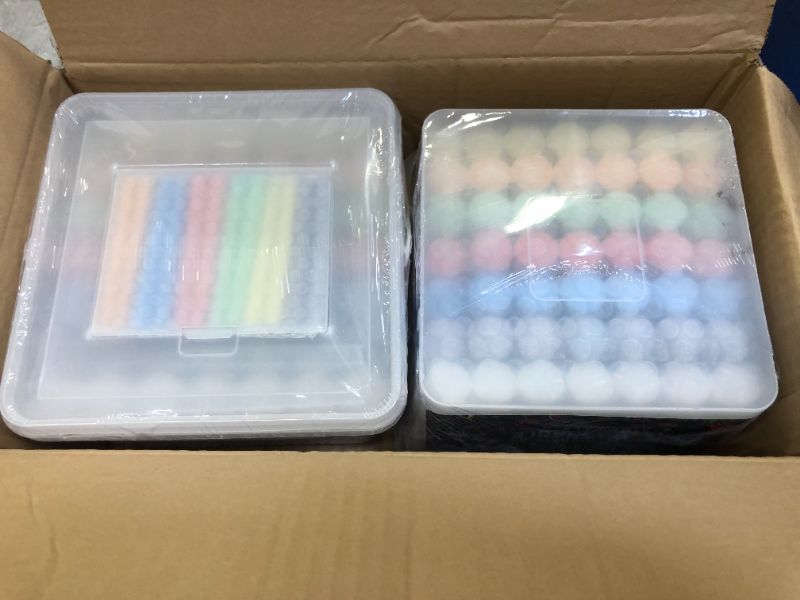 Photo 1 of 122pcs sidewalk chalk 2 buckets 