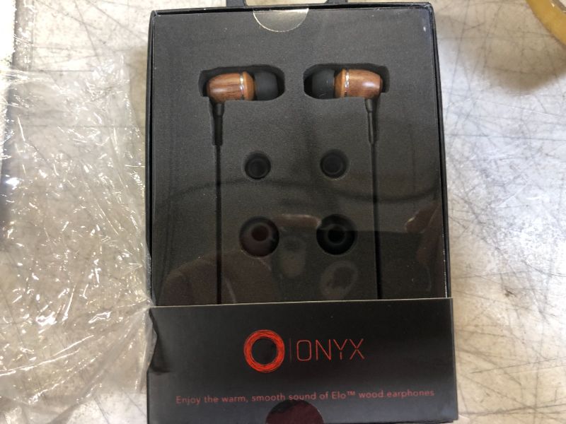 Photo 2 of Onyx Noise Cancelling in-Ear Wired Headphones with Mic, 3.5mm Plug Compatible with iPhones, iPads, Android Phones, Computers & Laptops (Black)
