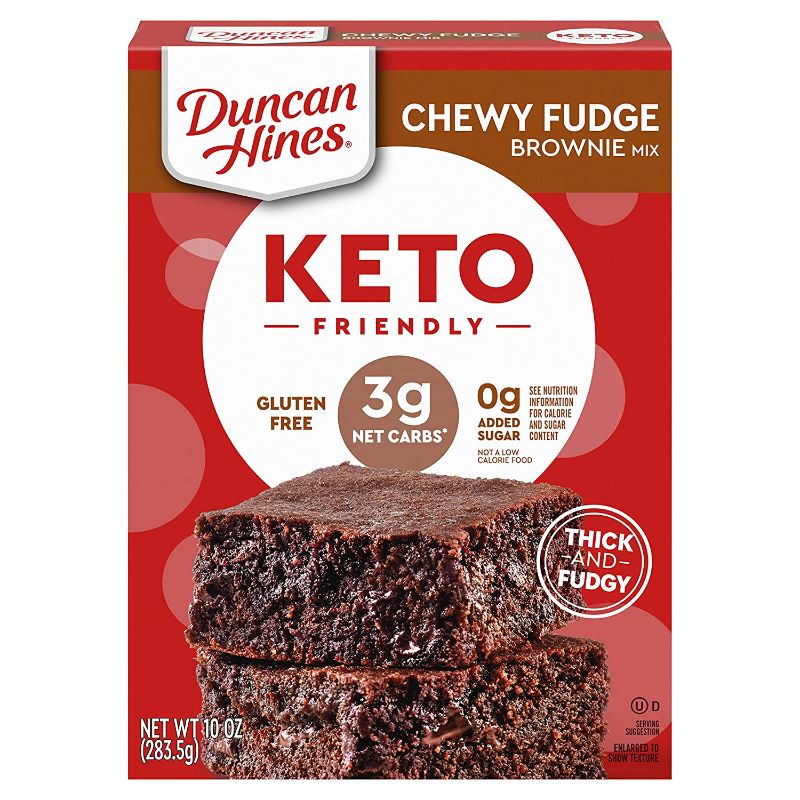 Photo 1 of 3 PACK Duncan Hines Keto Friendly Chewy Fudge Brownie Mix, Gluten Free, Zero Sugar Added, 10 oz
EXP 10/2023