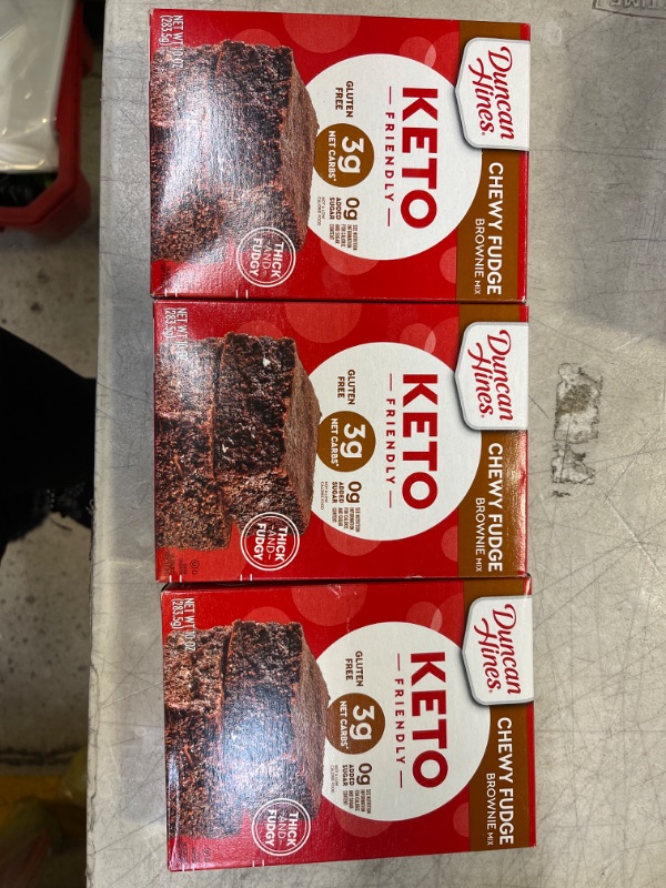 Photo 2 of 3 PACK Duncan Hines Keto Friendly Chewy Fudge Brownie Mix, Gluten Free, Zero Sugar Added, 10 oz
EXP 10/2023