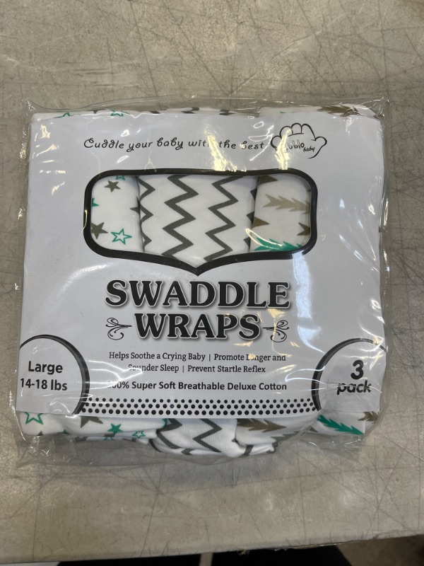 Photo 1 of 3 PACK SWADDLE WRAPS SIZE L 14-18 LBS