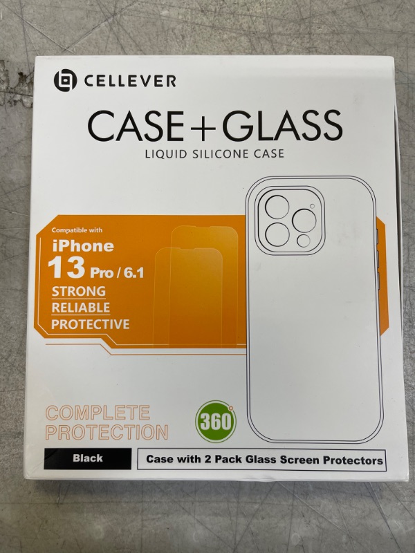 Photo 1 of CELLEVER- CASE+GLASS IPHONE 13 PRO/6.1/ BLACK