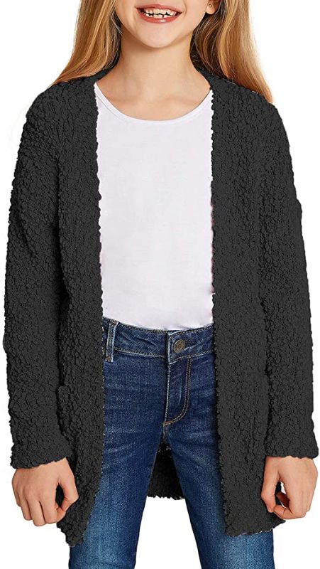 Photo 1 of GRAPENT Girls Open Front Long Sleeve Cardigan Pockets Sweater 
SIZE XXL