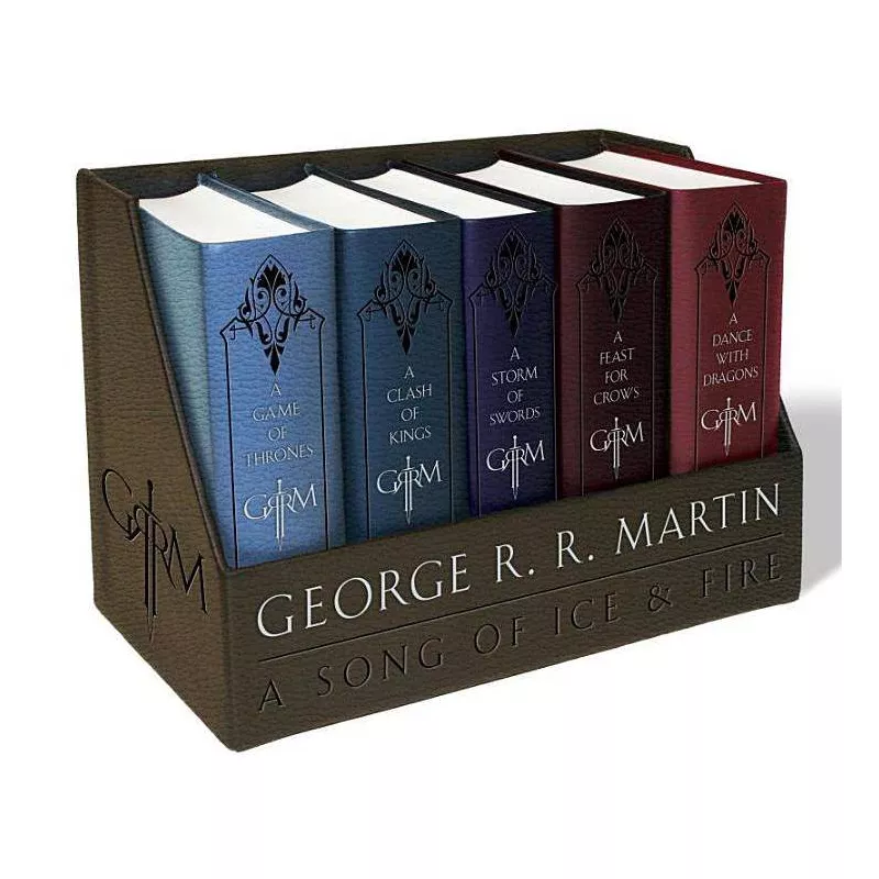 Photo 1 of A Game of Thrones Leather-Cloth Boxed Set - (Song of Ice and Fire) by George R R Martin (Mixed Media Product)-----missing packaging 

