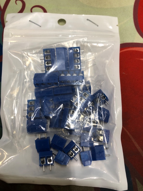 Photo 2 of Hao Pro Plug-in Screw Terminals Block Connector 5mm Pitch Good Solder Connect Tight Easy Insert Wire Reduce Confuse Handy for Panel PCB Breadboard Mount Blue 15pcs x 2 Pin 10pcs x 3 Pin 5pcs x 4 Pin
