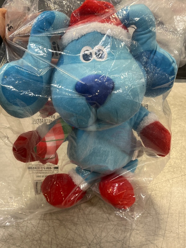 Photo 2 of Blue's Clues & You! Holiday Blue, 15-Inch Large Plush, Stuffed Animal, Blue Dog, by Just Play
