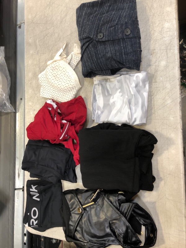 Photo 1 of BAG LOT -- 8 MISC CLOTHING ITEMS SIZE XS AND S 