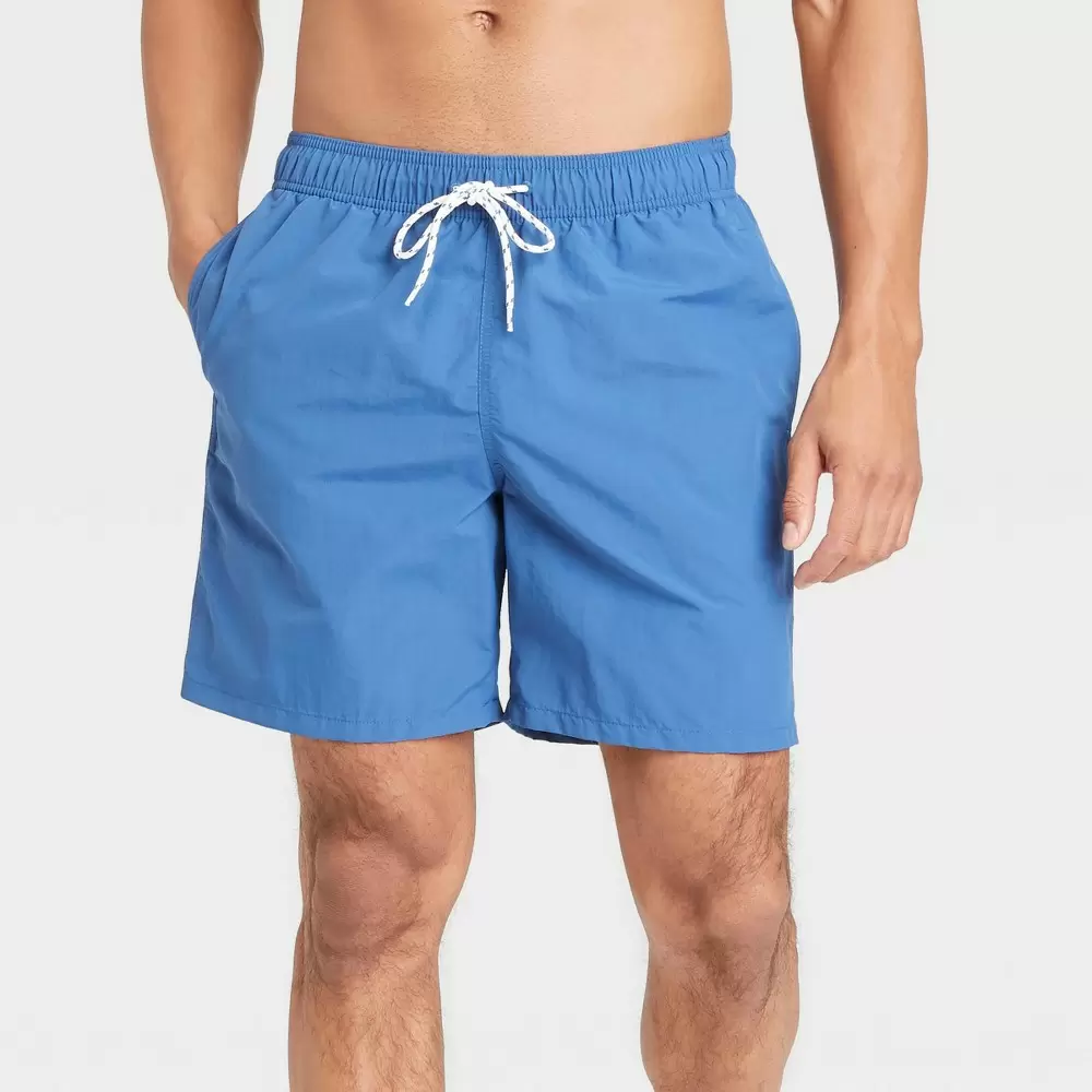 Photo 1 of Men's 7" Swim Trunks - Goodfellow & Co Blue M