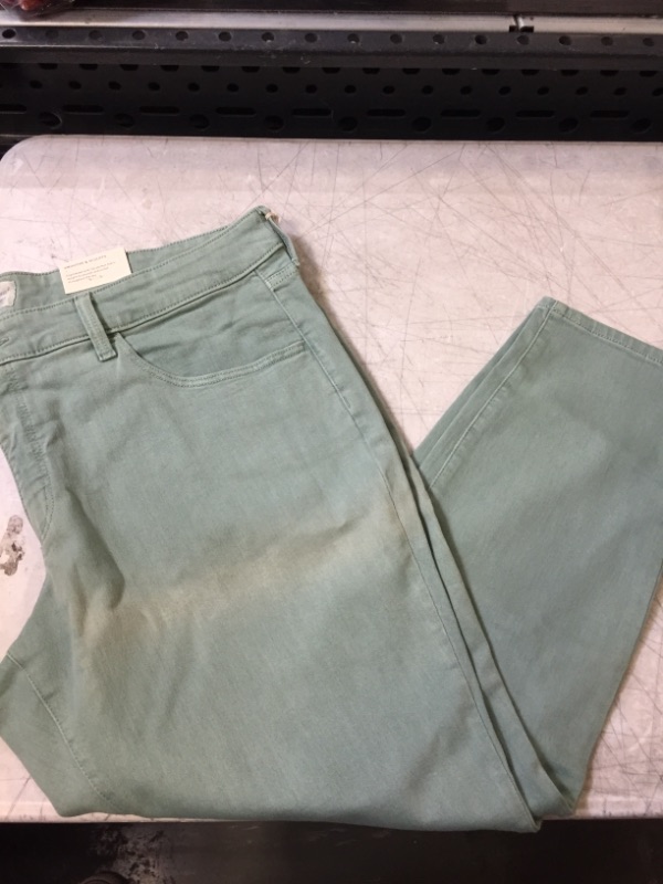 Photo 2 of  Women's Mid-Rise Stretch Ankle Jeans - Universal Thread Green 8 Short