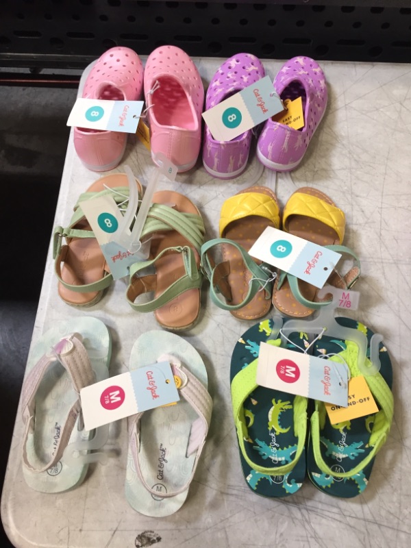 Photo 1 of BAG LOT -- KIDS SHOES SIZE 7/8 6 PAIRS 