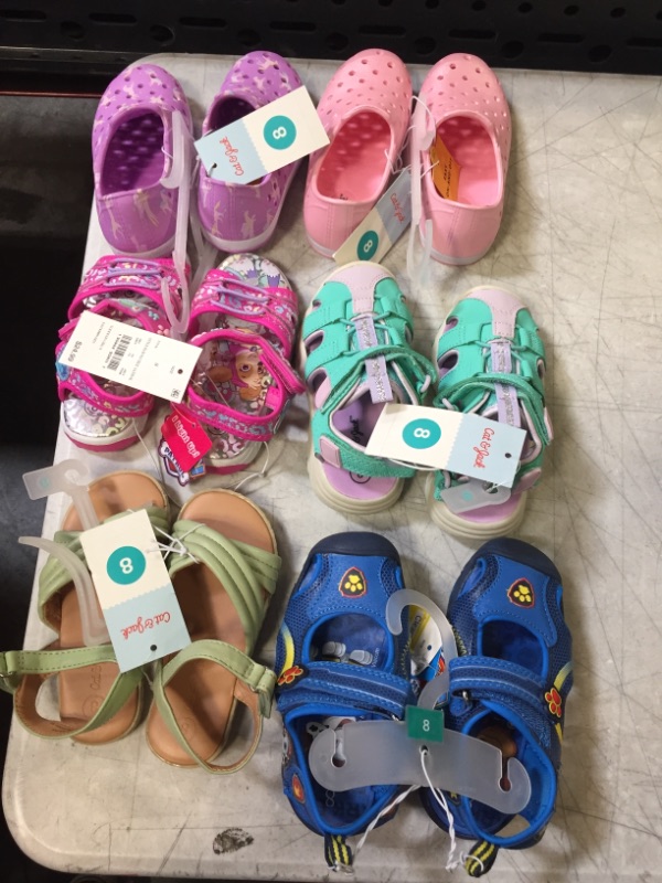 Photo 1 of BAG LOT -- KIDS SHOES SIZE 8 6 PAIRS 