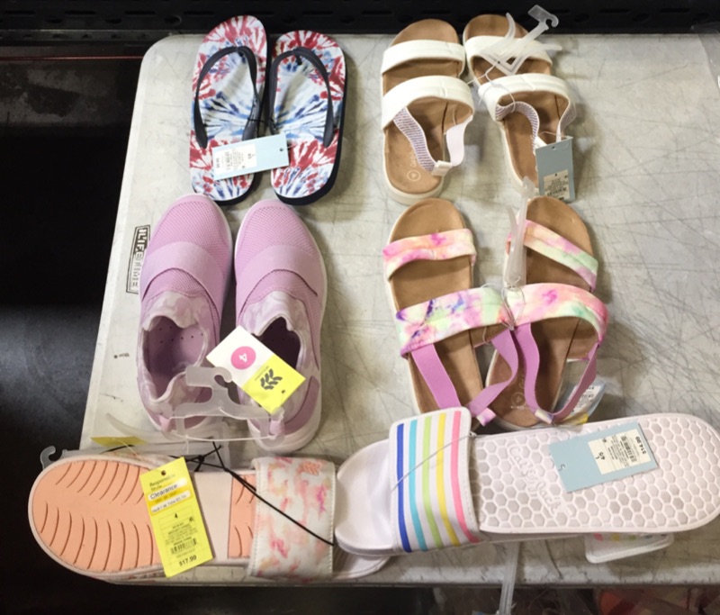Photo 1 of BAG LOT -- KIDS SHOES SIZE 4 6 PAIRS 
