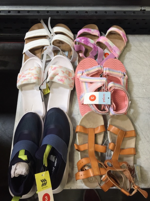 Photo 1 of BAG LOT -- KIDS SHOES SIZE 3 6 PAIRS 