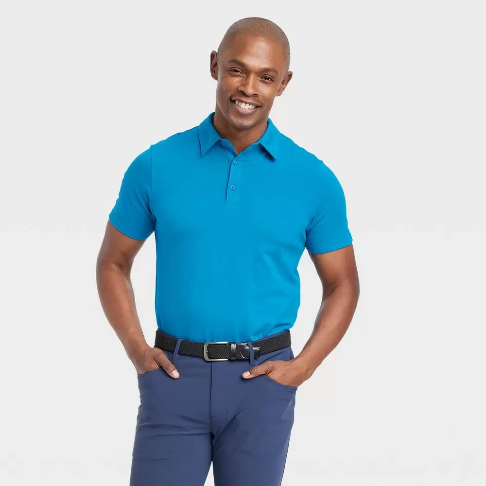 Photo 1 of  Men's Performance Polo Shirt - All in Motion Blue SIZE M