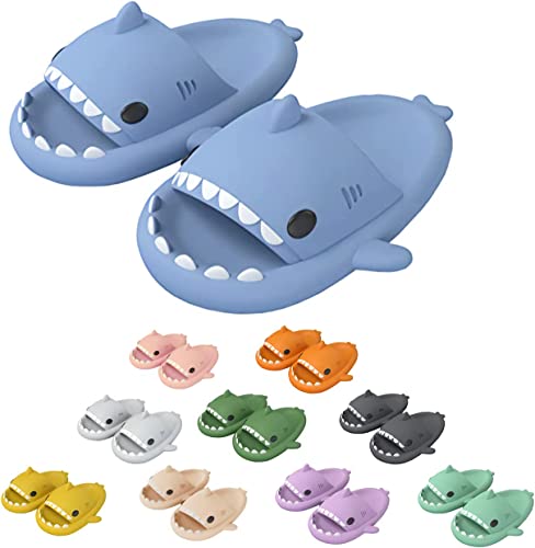 Photo 1 of Cute Slippers for Women - Shark Slides Adult - Shark Slippers Shower Shoes - Non-Slip Beach Shoes EVA Soft Couples Slippers
 , SIZE 7