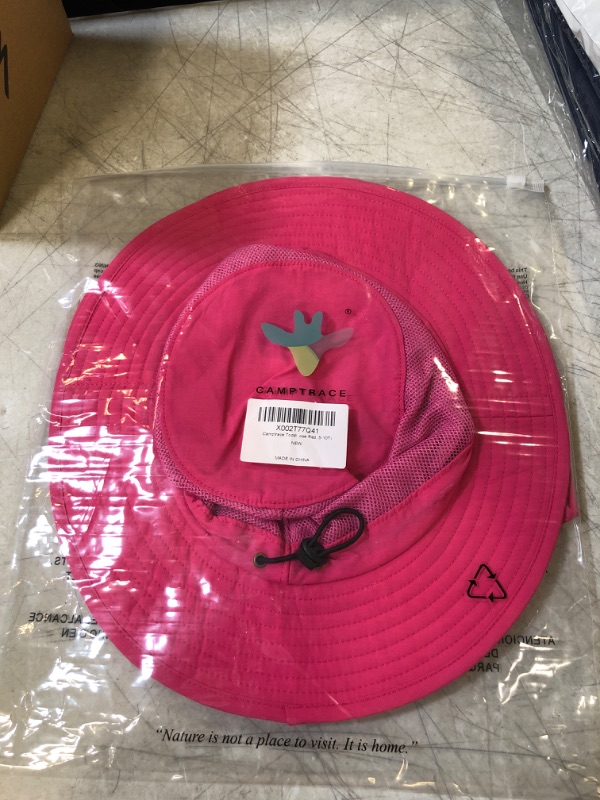 Photo 2 of Camptrace Sun Hats for Kids Wide Brim Boys Sun Hat with Neck Flap UPF 50+ Sun Protection for Boys Girls
, SIZE 5-10 YRS 