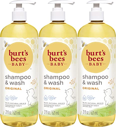 Photo 1 of Burt's Bees Baby Shampoo & Wash, Original, 21 Ounces (Pack of 3) FACTORY SEALED 