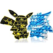 Photo 1 of 2Pack Push Pop Fidget Toy, Stress Relieving Tie Dye Popper Fidget Toys That Suitable for ADHD and Early Educational Toddler Baby, Big Pop Silicone Fidgets for Girls and Kids (yellowblack+bluewhite)
