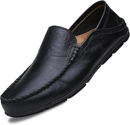 Photo 1 of Go Tour Men's Premium Genuine Leather Casual Slip on Loafers Breathable Driving Shoes Fashion Slipper. SIZE 12 
