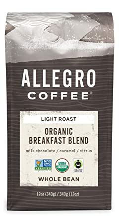 Photo 3 of Allegro Coffee Organic Breakfast Blend Whole Bean Coffee, 12 oz