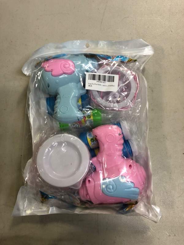 Photo 1 of 2 Pack Bubble Guns, Pink & Blue