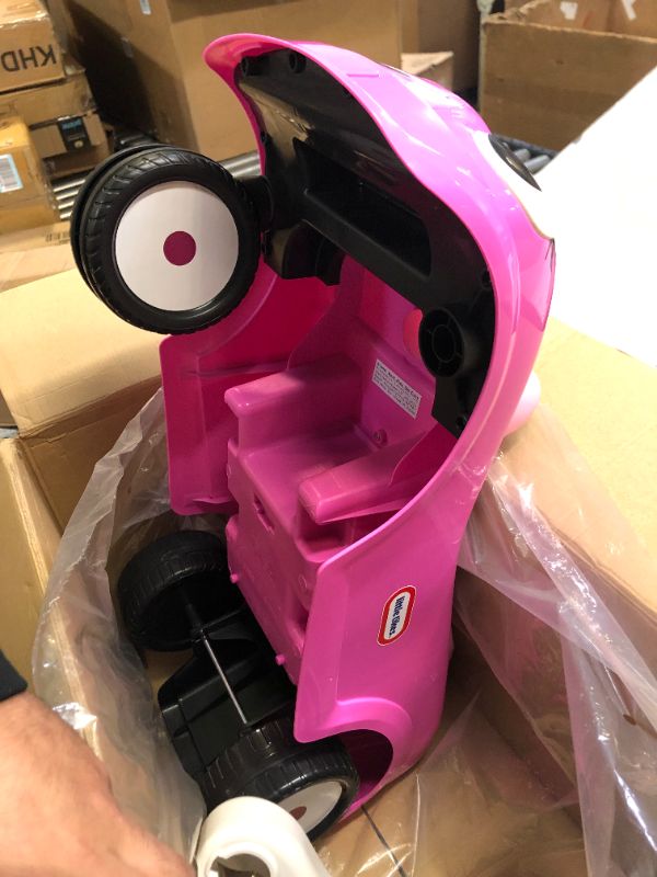 Photo 2 of Best Ride On Cars Baby 3 in 1 Little Tikes Push Car Stroller Ride On Toy, Pink, MISSING WHEEL/ BROKEN OFF
