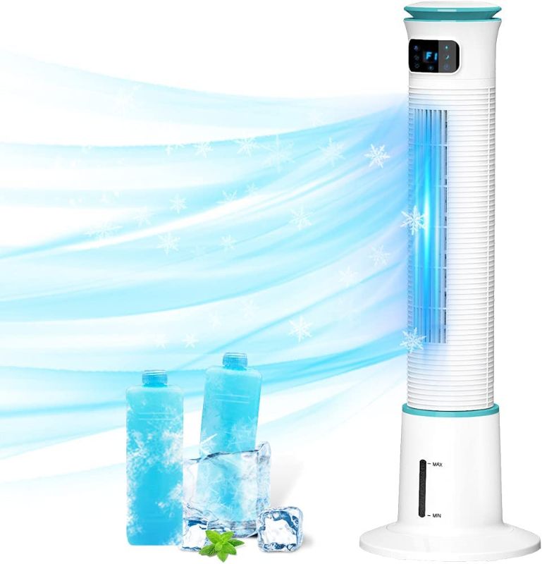 Photo 1 of COMFYHOME 2-in-1 43'' Evaporative Air Cooler & Tower Fan w/Cooling & Humidification Function, 4 Modes + 3 Wind Speeds, 1Gal Water Tank, 70° Oscillation, 15H Timer, Digital LED Display, Remote Control
