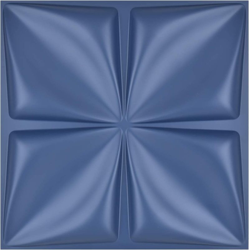 Photo 1 of Art3d A10001BL 3D Wall Panels, Navy Blue, 32 Square Feet
