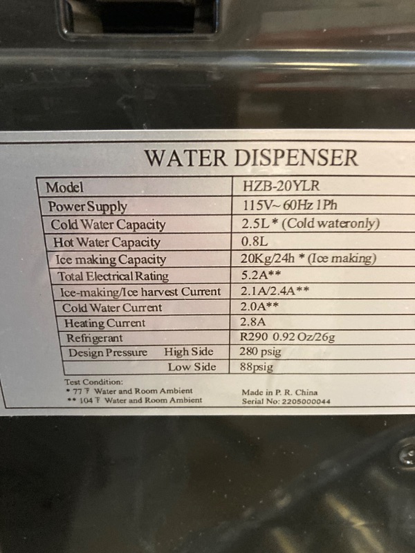 Photo 5 of ICEPURE 3-in-1 Water Cooler Dispenser with Built-in Ice Maker Top Loading Water Cooler Quick Make hot Cold Water & Bullet-Shaped ice Cube 44lbs/24hrs Countertop for Home/Office/Dormitorhoury
