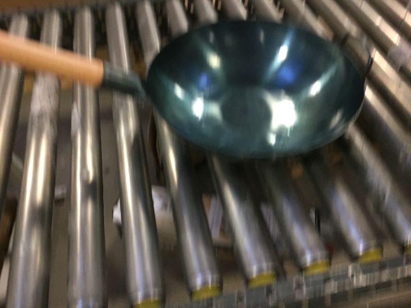Photo 2 of YOSUKATA Flat Bottom Wok Pan - 13.5" Blue Carbon Steel Wok - Preseasoned Carbon Steel Skillet - Traditional Japanese Cookware - Carbon Steel Pan for Electric Induction Cooktops Woks and Stir Fry Pans
