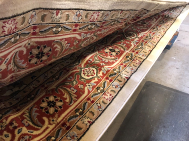 Photo 1 of 9 X 12 Ft. Large Rectangle Lyndhurst Ivory & Rust Traditional Rug
