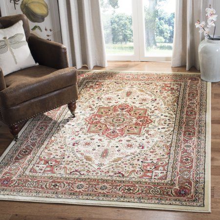 Photo 1 of 9 X 12 Ft. Large Rectangle Lyndhurst Ivory & Rust Traditional Rug
