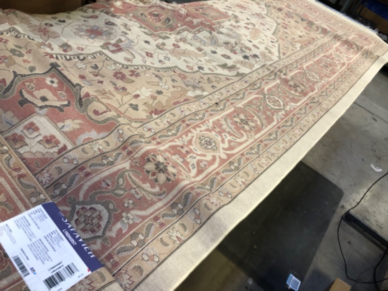 Photo 2 of 9 X 12 Ft. Large Rectangle Lyndhurst Ivory & Rust Traditional Rug
